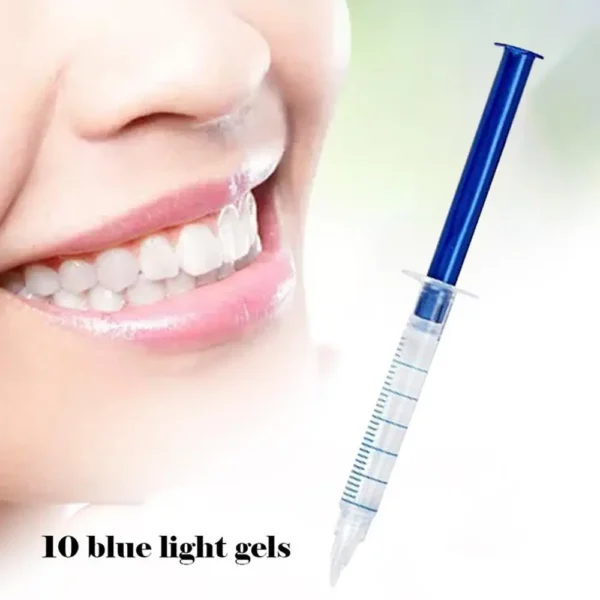 Dentist Teeth Whitening 44% Peroxide Oral Hygiene Tool Kit 10pcs whitening gel+2pcs dental tray+1pc mini cold whitening light - Image 3