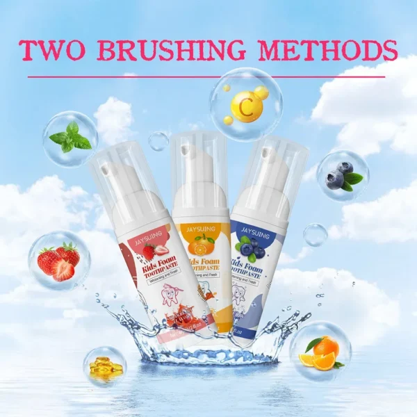 Kids Foam Toothpaste Stain Removal Tooth Mousse Toothpaste Oral Cleaning Whitening Dental Care Fruit Flavor Teeth Care - Image 4