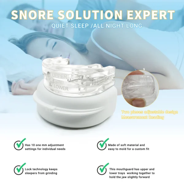 Anti Snoring Bruxism Mouth Guard Improve Sleeping Teeth Bruxism Sleeping Anti Snoring And Apnea Snoring Device To Stop Snoring - Image 2