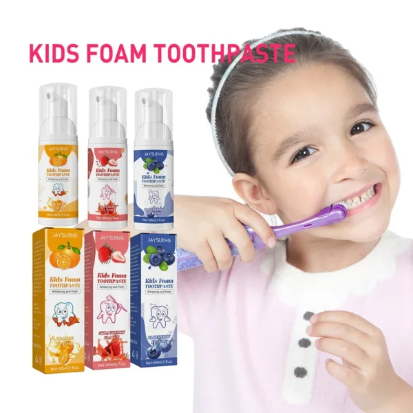 Kids Foam Toothpaste Stain Removal Tooth Mousse Toothpaste Oral Cleaning Whitening Dental Care Fruit Flavor Teeth Care